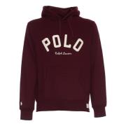 Wijn Fleece Logo Hoodie Aw24 Polo Ralph Lauren , Red , Heren