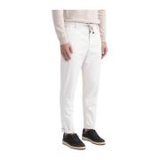 Katoen, tencel en zijden joggers Peserico , White , Heren