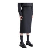 Dubbele technische stof midi-rok Peserico , Black , Dames