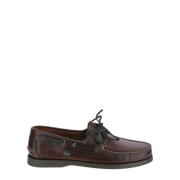 Bruin Leren Marine Loafers Schoenen Paraboot , Brown , Heren