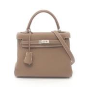 Pre-owned Leather handbags Hermès Vintage , Brown , Dames