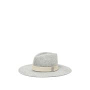 Wolvilt brede rand fedora Peserico , Gray , Dames