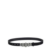 Leren Fuzz Riem Isabel Marant , Black , Dames