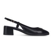 Platte Cap-Toe Slingback Schoenen Tory Burch , Black , Dames