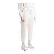 Katoenen jersey cargo joggers Peserico , Beige , Dames