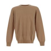 Kasjmier Crewneck Gebreid Seven Gauge , Brown , Heren