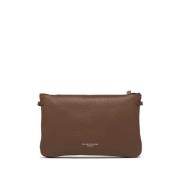 Hermy Leren Clutch met Cross-Body Riem Gianni Chiarini , Brown , Dames