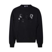 Logo Print Crewneck Sweatshirt Golden Goose , Black , Heren