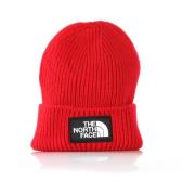 Logo Box Cuffed Beanie Red The North Face , Red , Heren