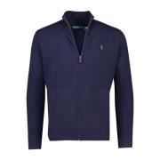 Donkerblauwe Merinowollen Vest Polo Ralph Lauren , Blue , Heren