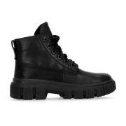 Grijze Veters Waterdichte Hoge Laars Timberland , Black , Dames