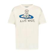 Logo Print Katoenen T-shirts en Polo's Vivienne Westwood , White , Her...