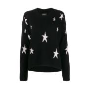 Zwarte Kasjmier Sterrenprint Sweater Zadig & Voltaire , Black , Dames