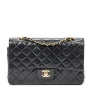 Pre-owned Leather handbags Chanel Vintage , Black , Dames