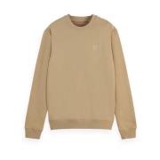 Kern Badge Logo Crew Sweatshirt Scotch & Soda , Beige , Heren