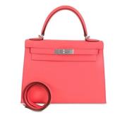 Pre-owned Leather handbags Hermès Vintage , Pink , Dames