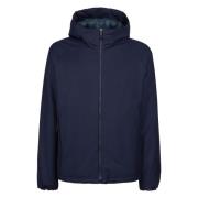 Navy Blauwe Hooded Rits Jas Sease , Blue , Heren