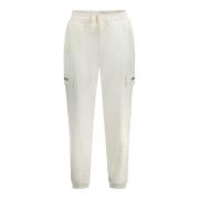 Witte Dames Katoenen Elastische Broek Guess , White , Dames