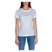 Herfst/Winter Dames Tee Monologo Calvin Klein Jeans , White , Dames