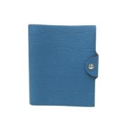 Pre-owned Leather wallets Hermès Vintage , Blue , Unisex