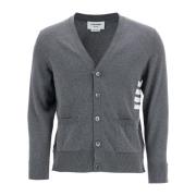 4-bar katoenen vest met grosgrain afwerking Thom Browne , Gray , Heren