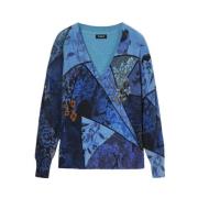 Elegant Viscose Blend Sweater Desigual , Multicolor , Dames