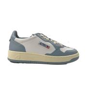 Wit/Blauw Leren Basketbalsneakers Autry , Blue , Heren