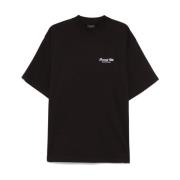 Zwarte Crew Neck T-shirts en Polos Balenciaga , Black , Dames