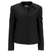 Pre-owned Wool outerwear Valentino Vintage , Black , Dames