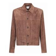 Luxe Bruin Leren Jas Aw24 PS By Paul Smith , Brown , Heren