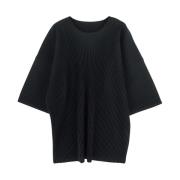 Stijlvolle Geplooide T-shirt Issey Miyake , Black , Heren