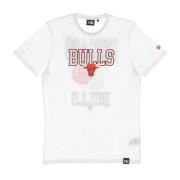 Chicago Bulls Basketbal Hoop Grafisch T-shirt New Era , White , Heren