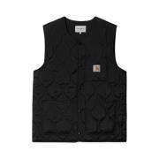 Ripstop Polyester Gewatteerd Vest Carhartt Wip , Black , Heren