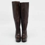 Pre-owned Leather boots Dolce & Gabbana Pre-owned , Brown , Dames