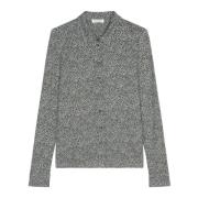 Gewone jersey print blouse Marc O'Polo , Gray , Dames