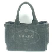 Pre-owned Canvas prada-bags Prada Vintage , Gray , Dames