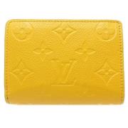 Pre-owned Leather wallets Louis Vuitton Vintage , Yellow , Dames