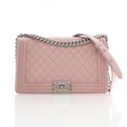 Pre-owned Leather chanel-bags Chanel Vintage , Pink , Dames