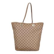 Pre-owned Canvas handbags Gucci Vintage , Beige , Dames