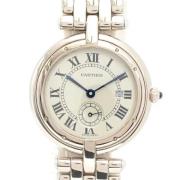 Pre-owned Metal watches Cartier Vintage , White , Dames