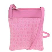 Pre-owned Canvas shoulder-bags Bvlgari Vintage , Pink , Dames