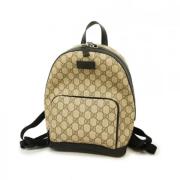 Pre-owned Canvas backpacks Gucci Vintage , Beige , Dames