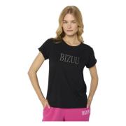 Dames T-shirt Hearty zwart Bizuu , Black , Dames