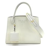 Pre-owned Leather prada-bags Prada Vintage , White , Dames