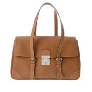 Pre-owned Leather handbags Louis Vuitton Vintage , Beige , Dames