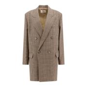 Pied de Poule Wollen Blazer Ami Paris , Beige , Dames