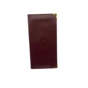 Pre-owned Leather wallets Cartier Vintage , Red , Dames