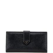 Pre-owned Leather wallets Prada Vintage , Black , Dames