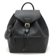 Pre-owned Leather backpacks Louis Vuitton Vintage , Black , Dames