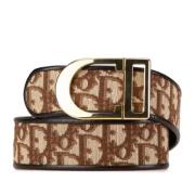 Pre-owned Canvas belts Dior Vintage , Brown , Dames